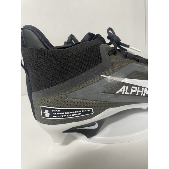 Nike Alpha Menace 4 Elite Mens Size 12.5 Wide Black Football Cleats HF5107-001 main image 6